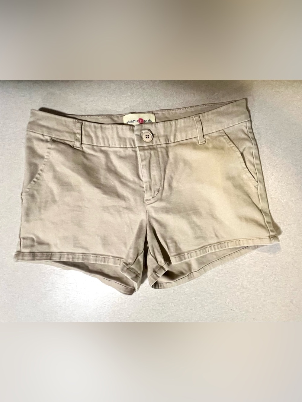 Wishful Park Beige High Waist Women's Shorts